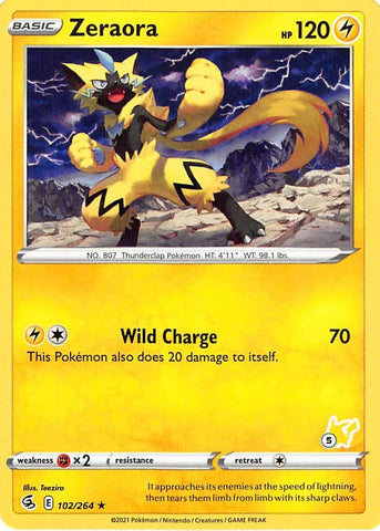 Image for Zeraora - 102/264 (#5 Pikachu Stamped) (102/264) - Pokemon