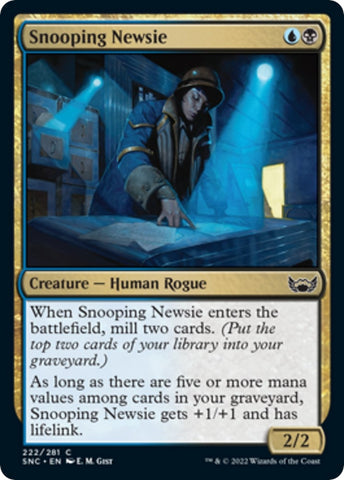 Image for Snooping Newsie (222) - Magic: The Gathering