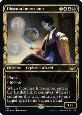 Image for Obscura Interceptor (Gilded Foil) (389) [Streets of New Capenna]