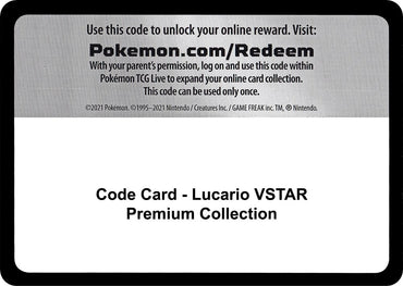 Image for Code Card - Lucario VSTAR Premium Collection - Pokemon