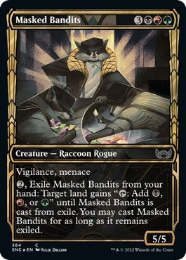 Image for Masked Bandits (Gilded Foil) (384) [Streets of New Capenna]