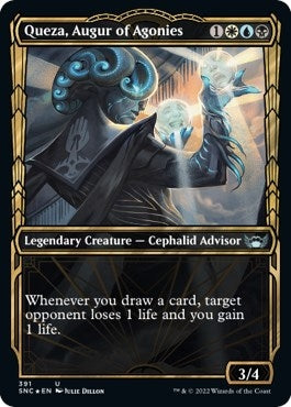 Image for Queza, Augur of Agonies (Gilded Foil) (391) [Streets of New Capenna]