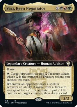Image for Vazi, Keen Negotiator (Extended Art) (110) [Commander: Streets of New Capenna]