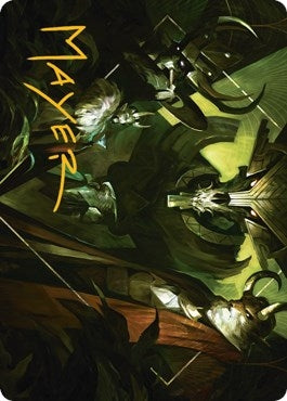 Image for Meeting of the Five Art Card (Gold-Stamped Signature) (30) [Art Series: Streets of New Capenna]