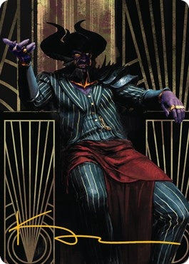 Image for Ob Nixilis, the Adversary Art Card (71/81) (Gold-Stamped Signature) (71) [Art Series: Streets of New Capenna]