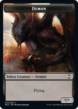 Image for Demon // Copy Double-Sided Token (15 // 1) [Commander: Streets of New Capenna]