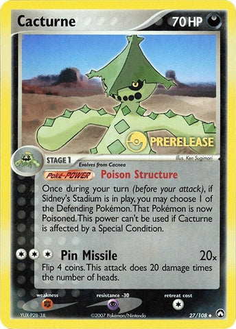 Cacturne - 27/108 (Prerelease) (027/108) (Miscellaneous Cards & Products)