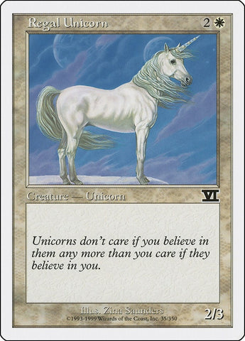 Image for Regal Unicorn (35) - Magic: The Gathering
