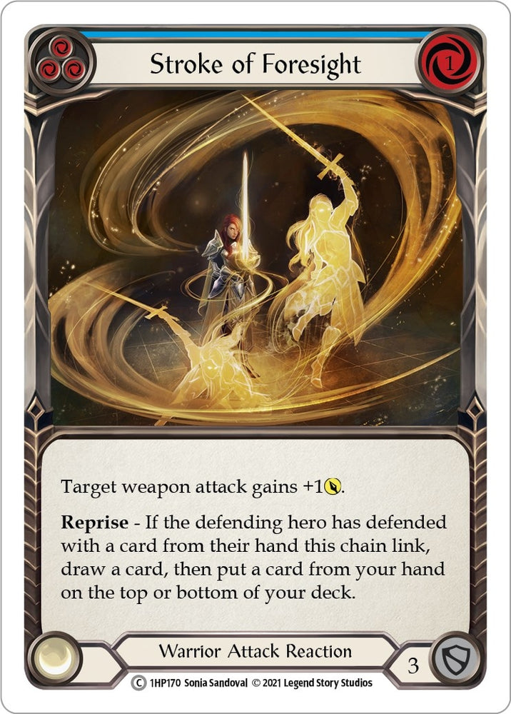 Image for Stroke of Foresight (Blue) (1HP170) (History Pack Vol.1) - Flesh and Blood TCG