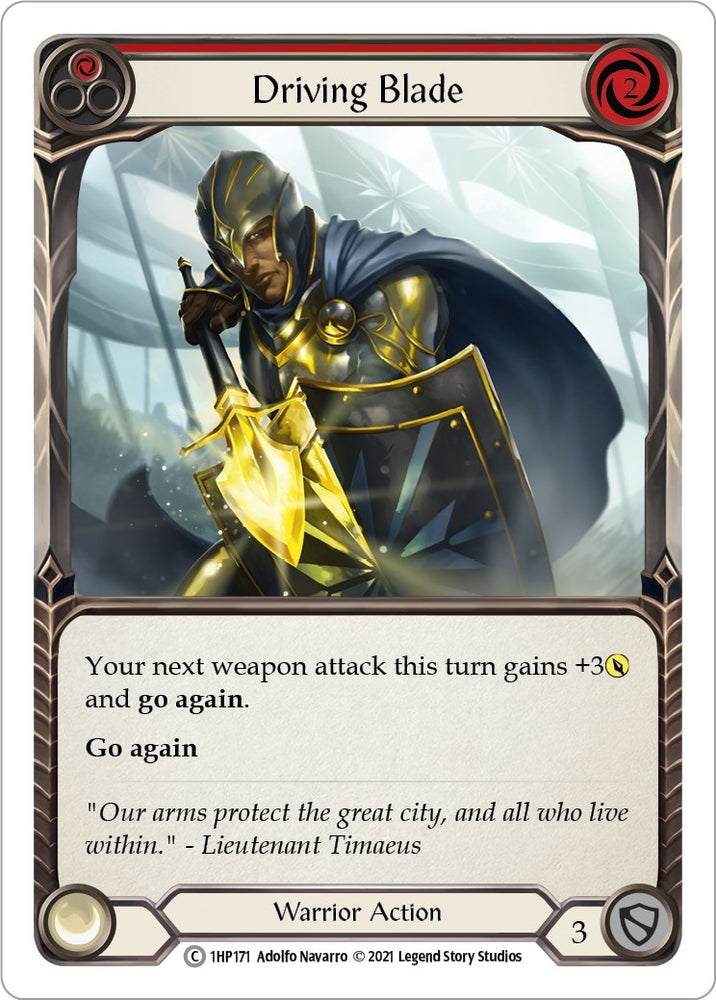 Image for Driving Blade (Red) (1HP171) (History Pack Vol.1) - Flesh and Blood TCG