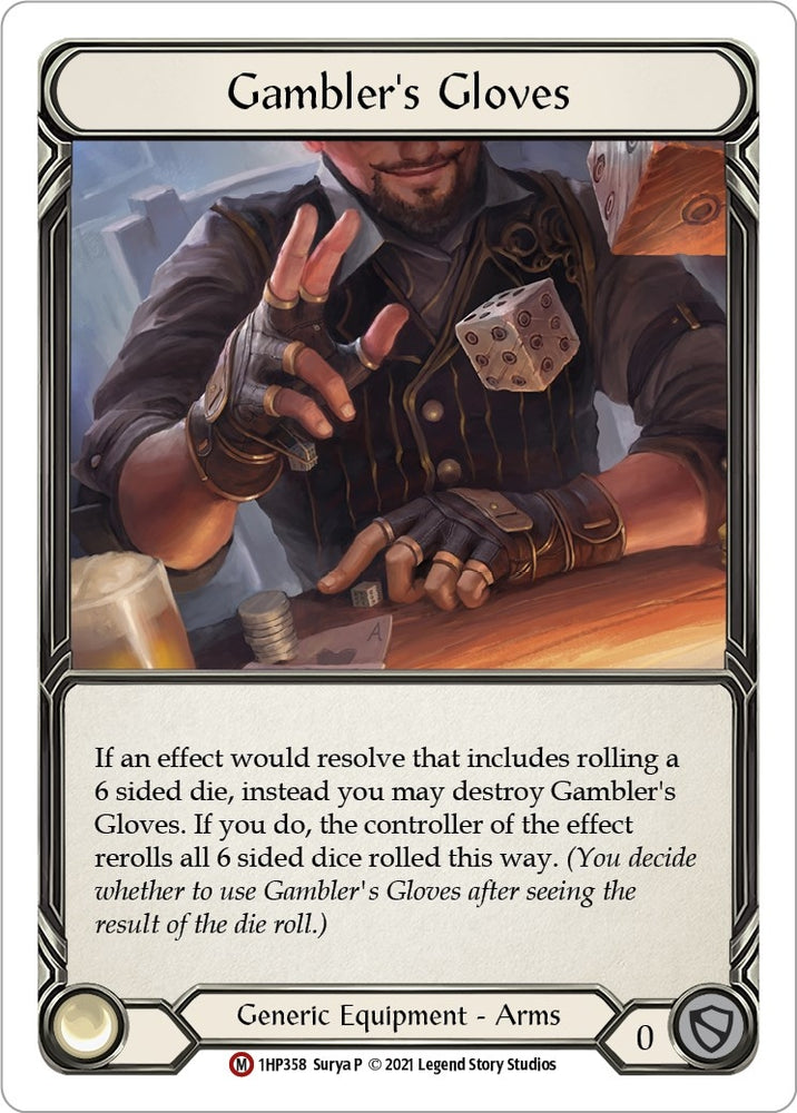 Image for Gambler's Gloves (1HP358) (History Pack Vol.1) - Flesh and Blood TCG