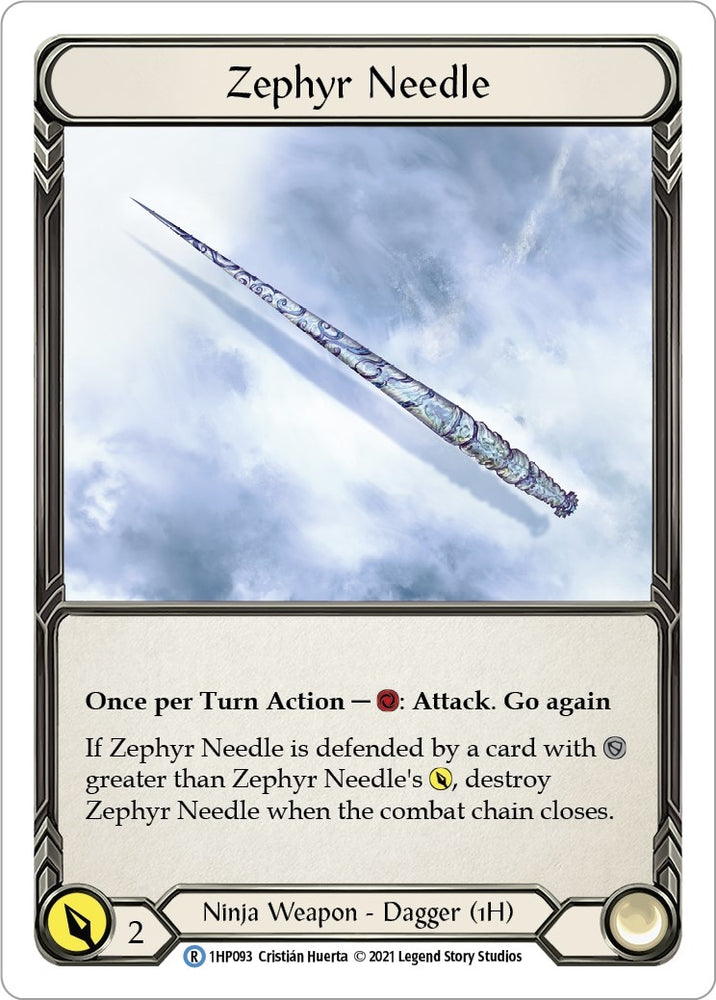 Image for Zephyr Needle (1HP093) (1HP093) (History Pack Vol.1) - Flesh and Blood TCG