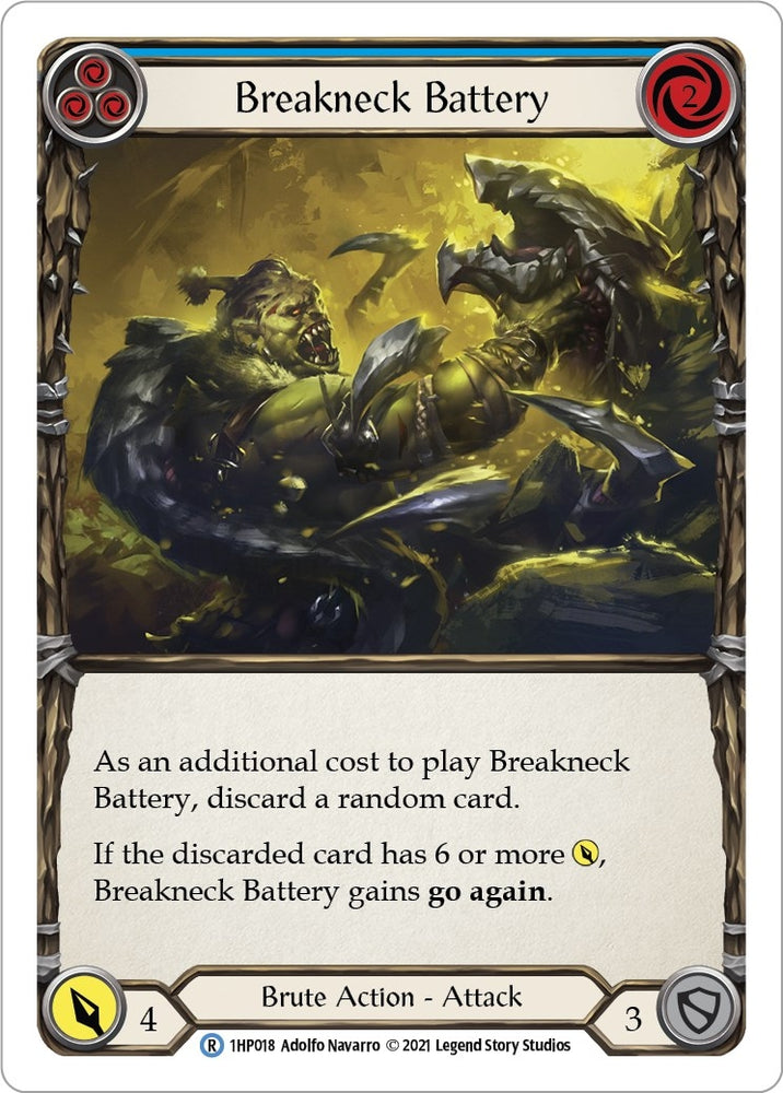 Image for Breakneck Battery (Blue) (1HP018) (History Pack Vol.1) - Flesh and Blood TCG