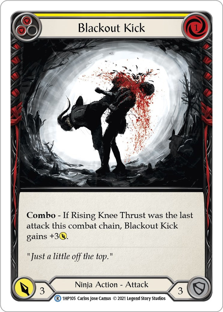 Image for Blackout Kick (Yellow) (1HP105) (History Pack Vol.1) - Flesh and Blood TCG