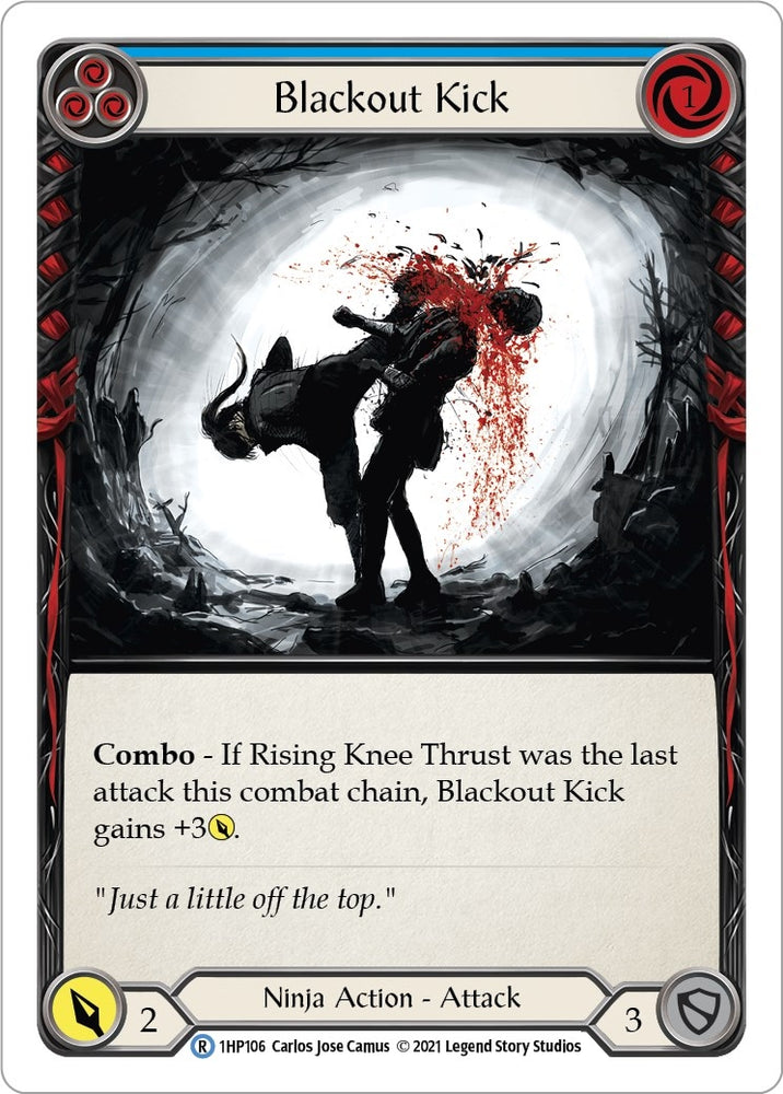 Image for Blackout Kick (Blue) (1HP106) (History Pack Vol.1) - Flesh and Blood TCG