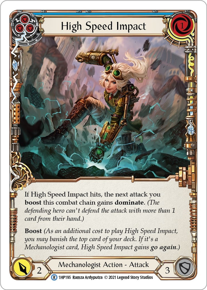 Image for High Speed Impact (Blue) (1HP195) (History Pack Vol.1) - Flesh and Blood TCG