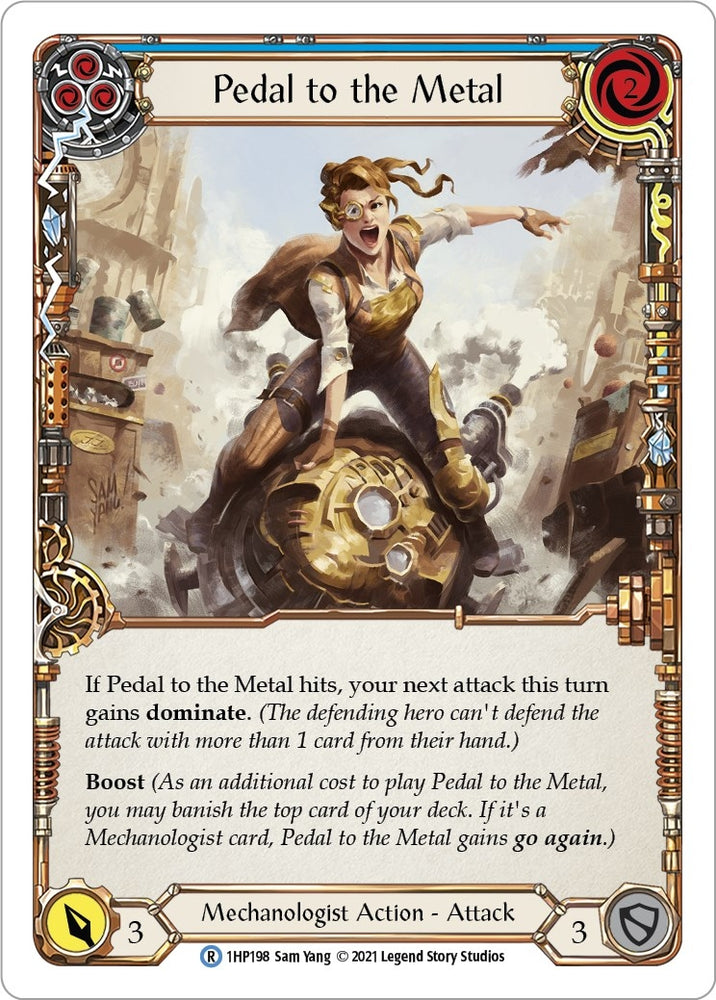 Image for Pedal to the Metal (Blue) (1HP198) (History Pack Vol.1) - Flesh and Blood TCG