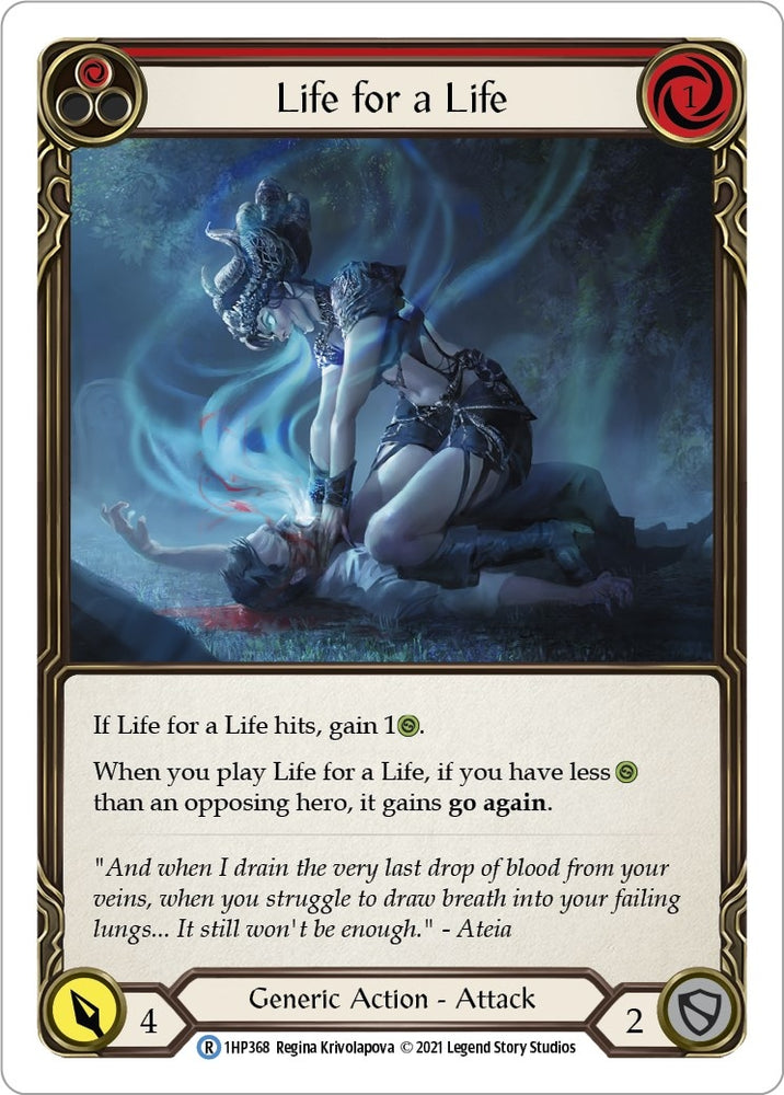 Image for Life for a Life (Red) (1HP368) (History Pack Vol.1) - Flesh and Blood TCG