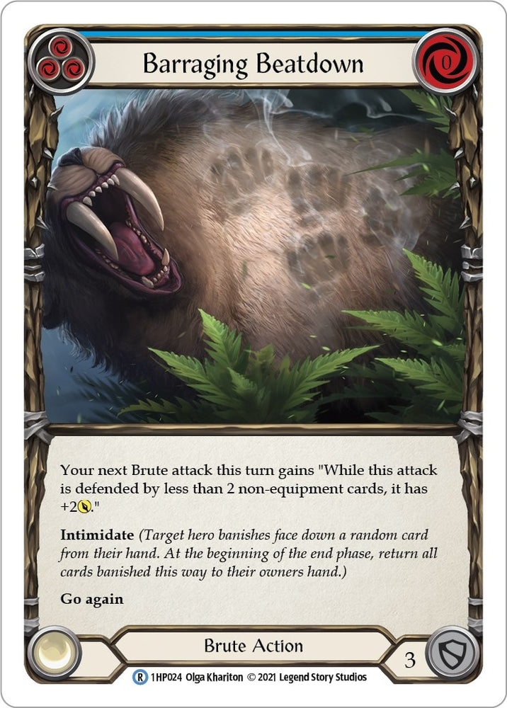 Image for Barraging Beatdown (Blue) (1HP024) (History Pack Vol.1) - Flesh and Blood TCG