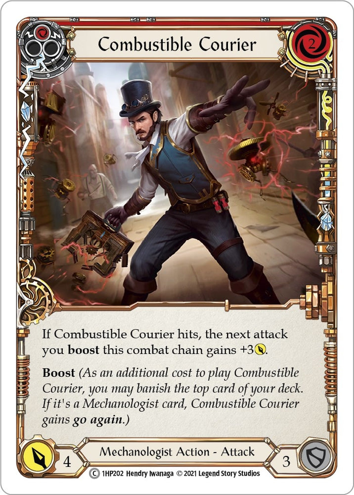 Image for Combustible Courier (Red) (1HP202) (History Pack Vol.1) - Flesh and Blood TCG