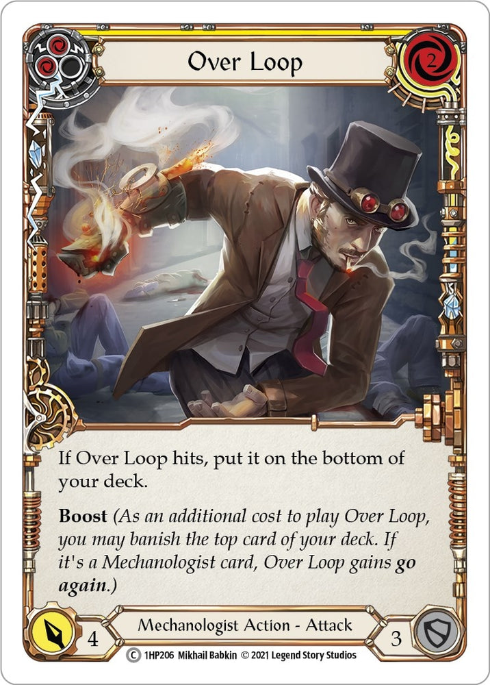 Image for Over Loop (Yellow) (1HP206) (History Pack Vol.1) - Flesh and Blood TCG