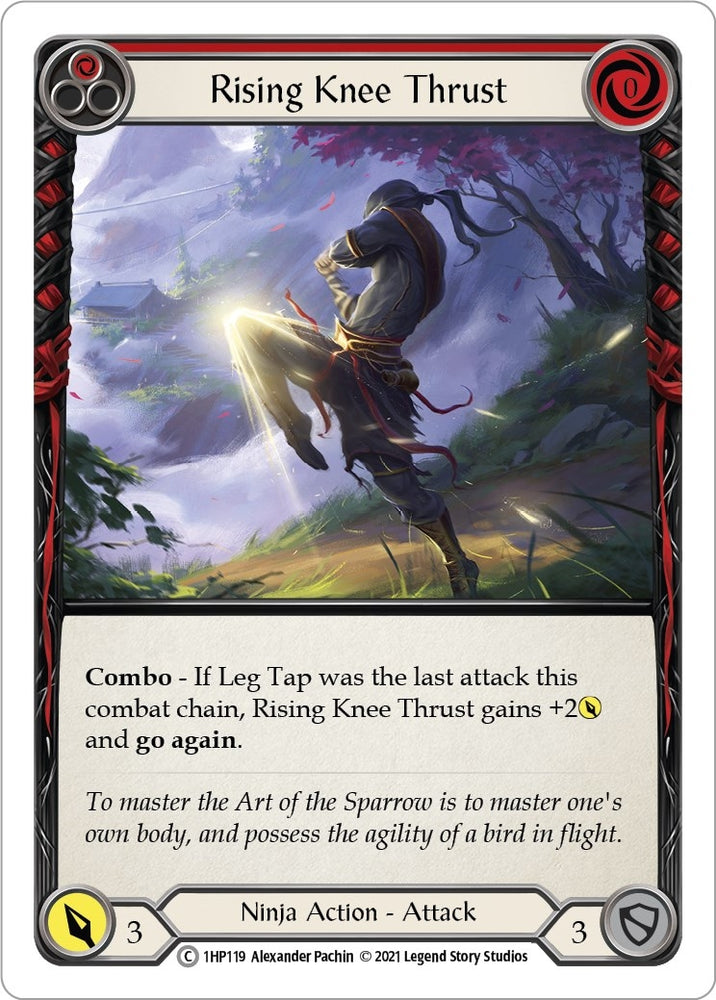 Image for Rising Knee Thrust (Red) (1HP119) (History Pack Vol.1) - Flesh and Blood TCG