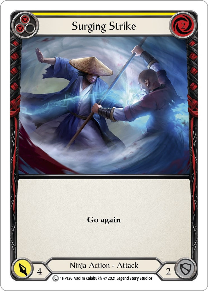 Image for Surging Strike (Yellow) (1HP126) (History Pack Vol.1) - Flesh and Blood TCG