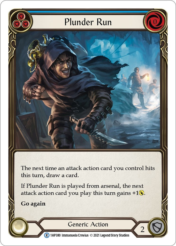 Image for Plunder Run (Blue) (1HP380) (History Pack Vol.1) - Flesh and Blood TCG