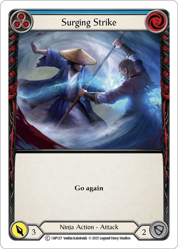 Image for Surging Strike (Blue) (1HP127) (History Pack Vol.1) - Flesh and Blood TCG