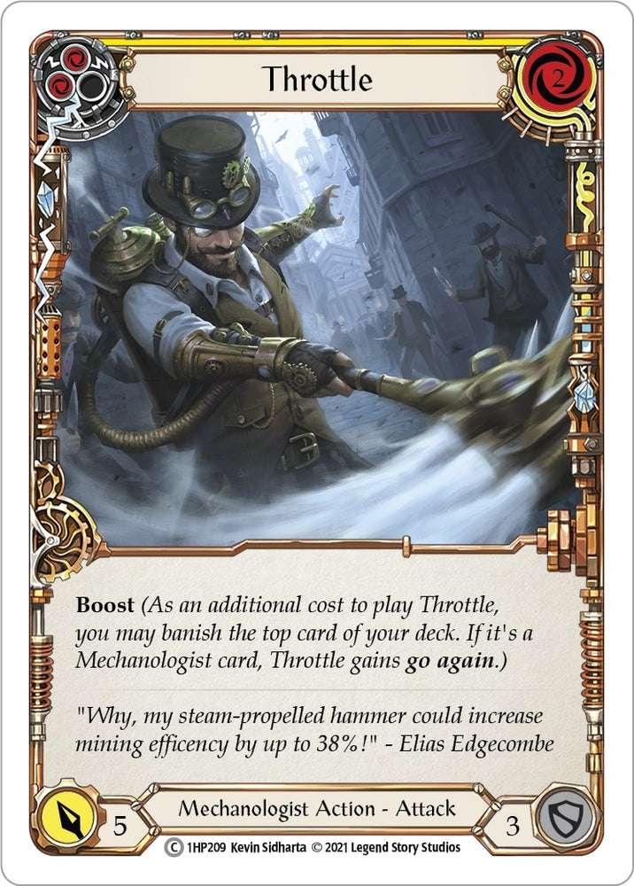 Image for Throttle (Yellow) (1HP209) (History Pack Vol.1) - Flesh and Blood TCG