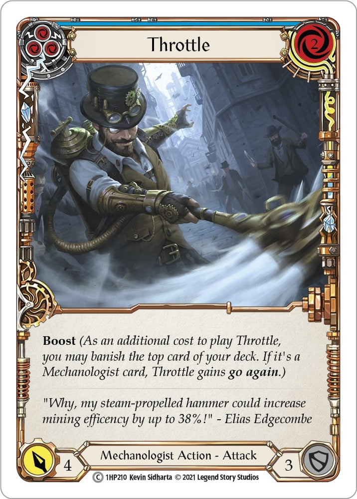 Image for Throttle (Blue) (1HP210) (History Pack Vol.1) - Flesh and Blood TCG