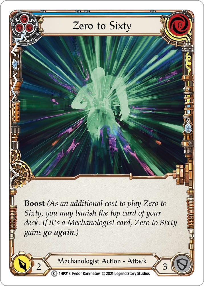 Image for Zero to Sixty (Blue) (1HP213) (History Pack Vol.1) - Flesh and Blood TCG