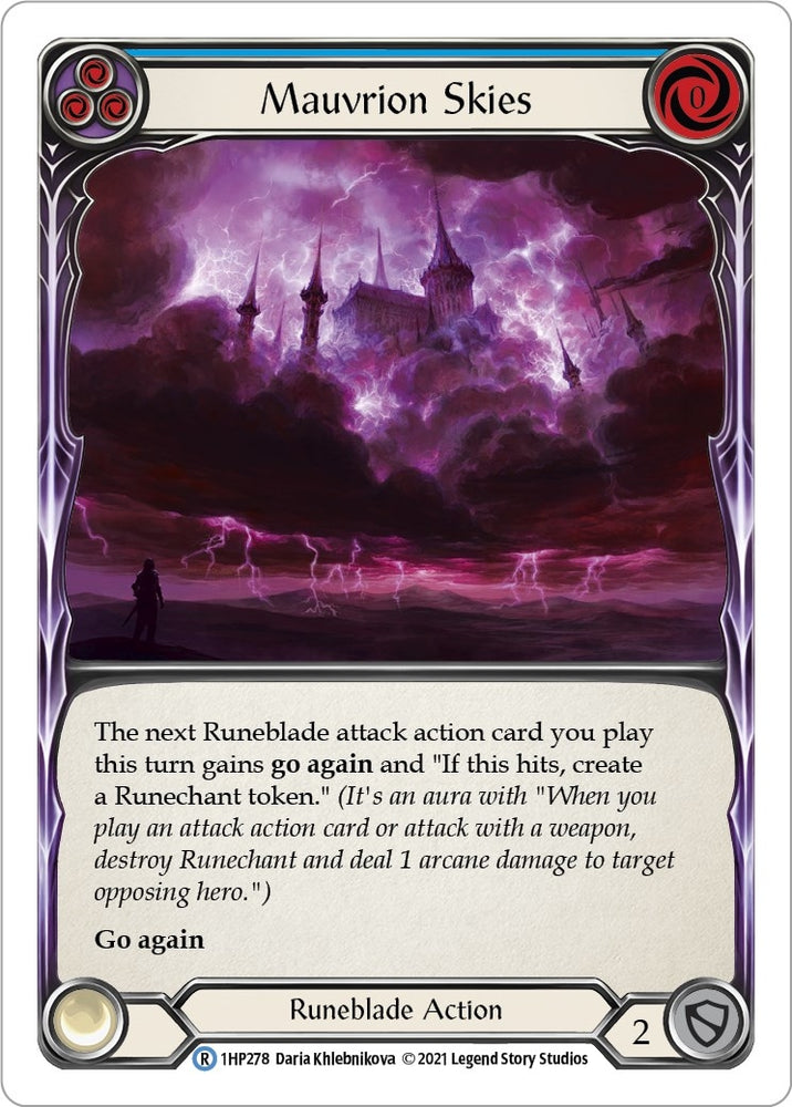Image for Mauvrion Skies (Blue) (1HP278) (History Pack Vol.1) - Flesh and Blood TCG