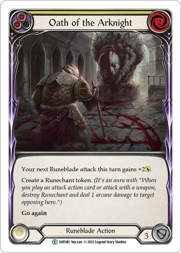 Image for Oath of the Arknight (Yellow) (1HP280) (History Pack Vol.1) - Flesh and Blood TCG