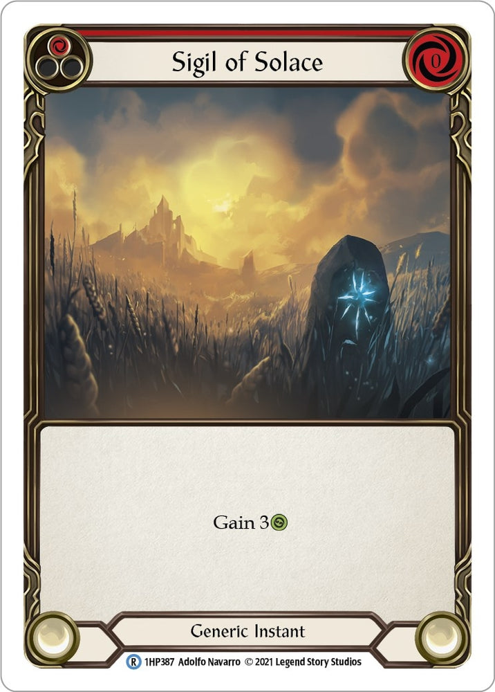 Image for Sigil of Solace (Red) (1HP387) (History Pack Vol.1) - Flesh and Blood TCG