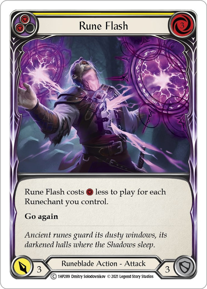 Image for Rune Flash (Yellow) (1HP289) (History Pack Vol.1) - Flesh and Blood TCG
