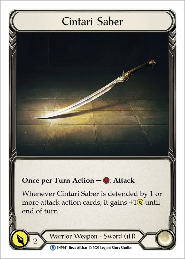 Image for Cintari Saber (1HP141) (1HP141) (History Pack Vol.1) - Flesh and Blood TCG