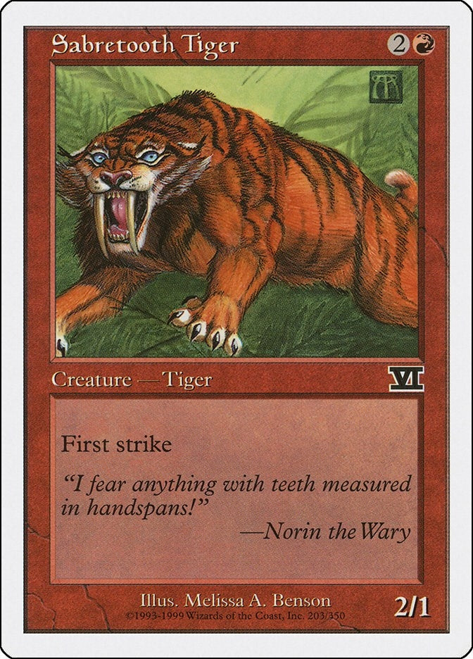 Image for Sabretooth Tiger (203) - Magic: The Gathering