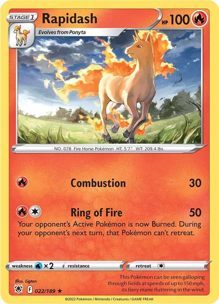 Image for Rapidash (022/189) [SWSH10: Astral Radiance]