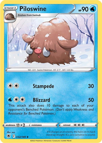 Image for Piloswine (032/189) [SWSH10: Astral Radiance]