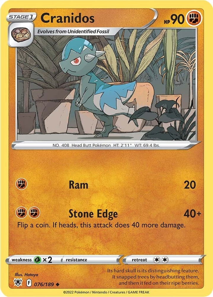 Image for Cranidos (076/189) [SWSH10: Astral Radiance]