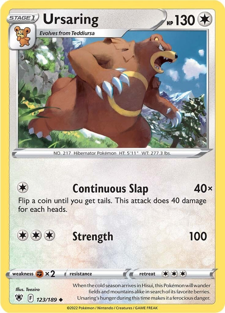Image for Ursaring (123/189) [SWSH10: Astral Radiance]