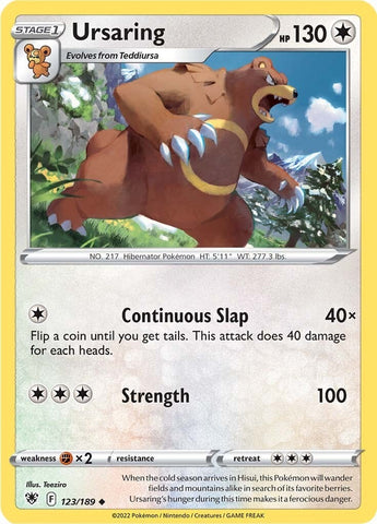 Image for Ursaring (123/189) [SWSH10: Astral Radiance]