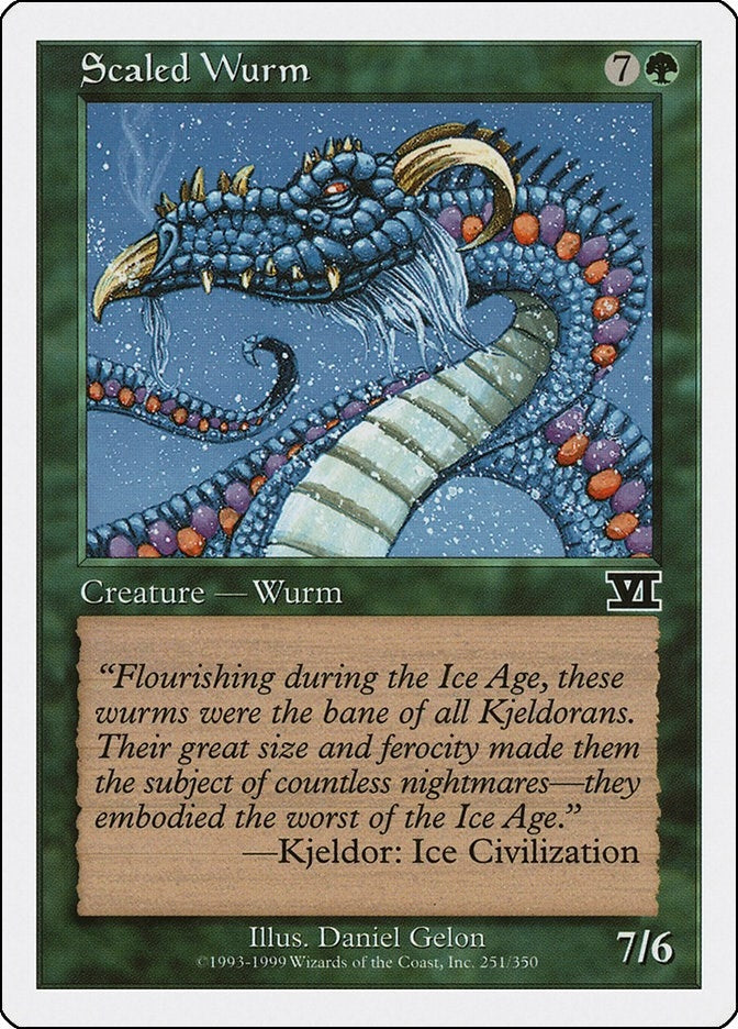 Image for Scaled Wurm (251) - Magic: The Gathering