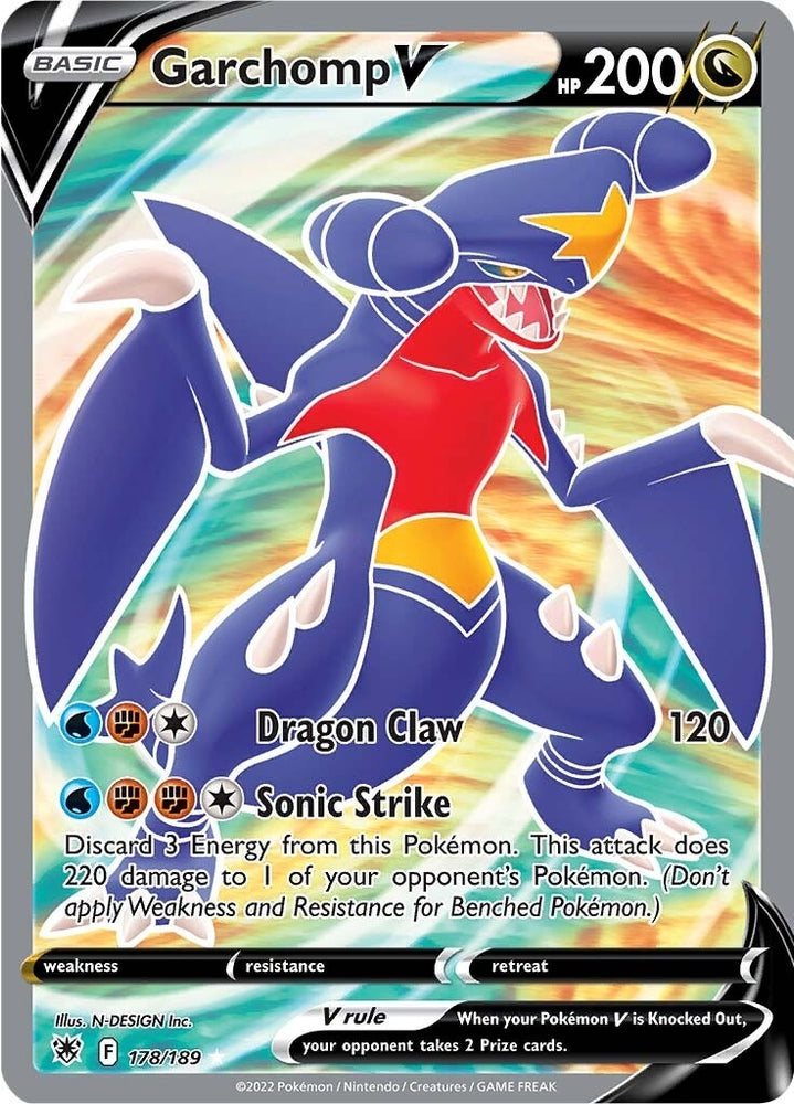 Image for Garchomp V (Full Art) (178/189) [SWSH10: Astral Radiance]