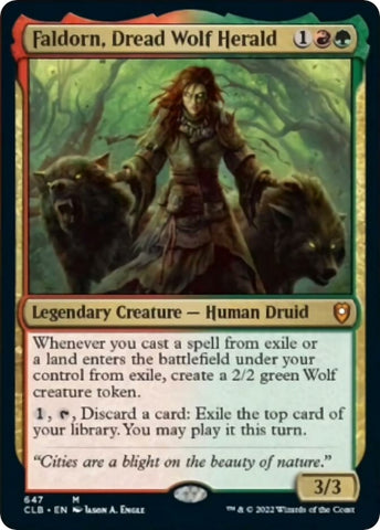 Image for Faldorn, Dread Wolf Herald (647) [Commander Legends: Battle for Baldur's Gate]