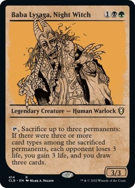 Image for Baba Lysaga, Night Witch (Showcase) (414) [Commander Legends: Battle for Baldur's Gate]