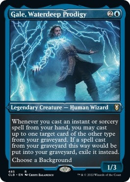 Image for Gale, Waterdeep Prodigy (Foil Etched) (485) [Commander Legends: Battle for Baldur's Gate]