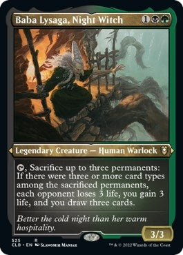 Image for Baba Lysaga, Night Witch (Foil Etched) (525) [Commander Legends: Battle for Baldur's Gate]