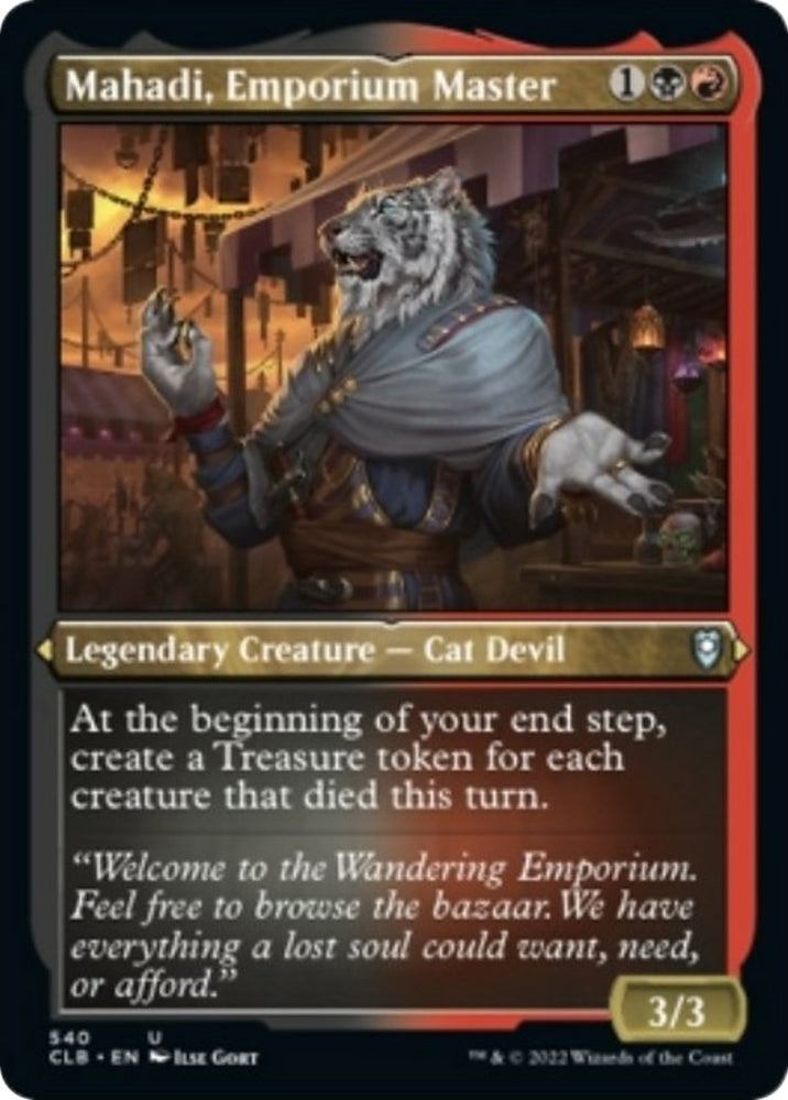 Image for Mahadi, Emporium Master (Foil Etched) (540) [Commander Legends: Battle for Baldur's Gate]